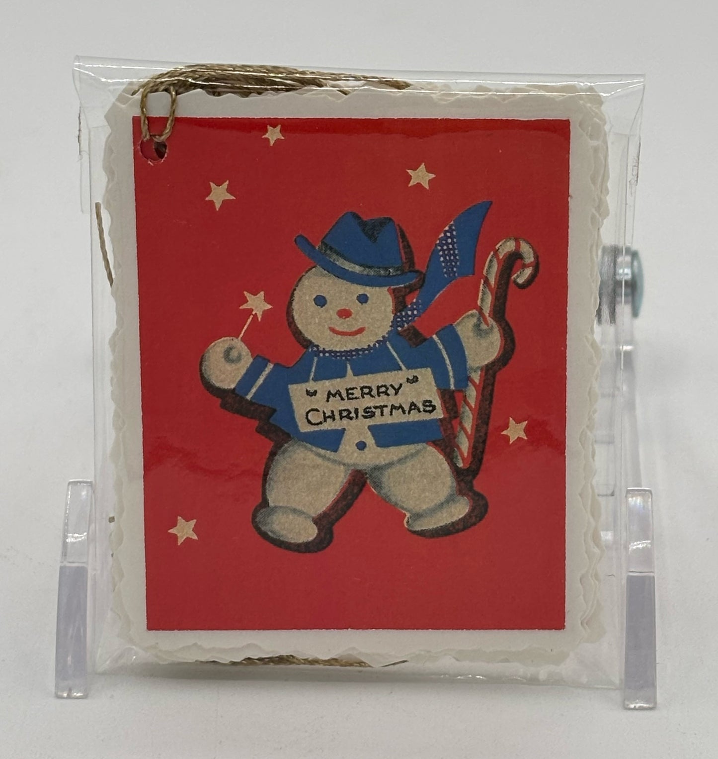 Blue Hat And Candy Cane 10-Pack Christmas Tags