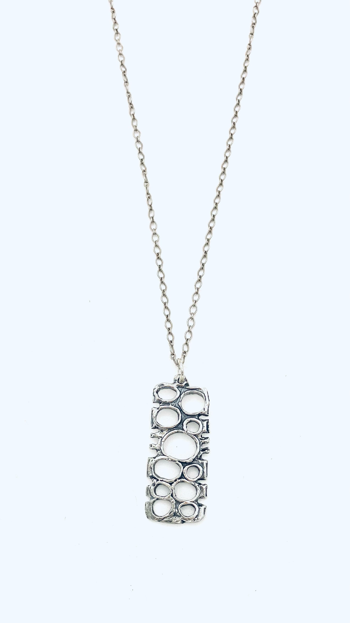 Brutalist Bar Sterling Silver Necklace