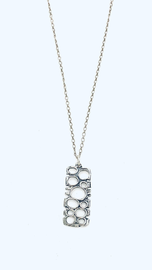 Brutalist Bar Sterling Silver Necklace