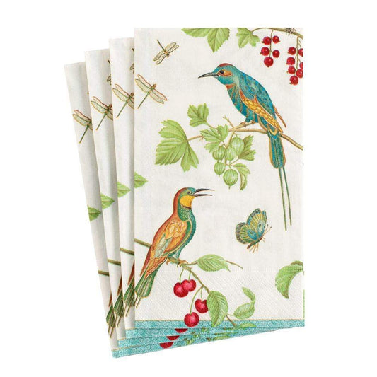 Jeweled Birds Ivory  Guest Towel