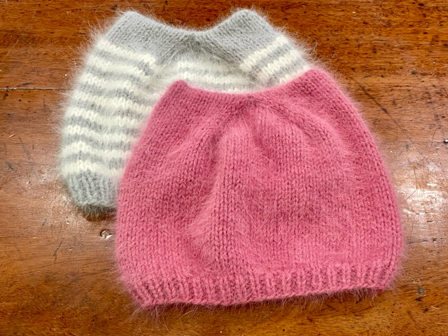 Child Small Angora Knit Kitty Hat