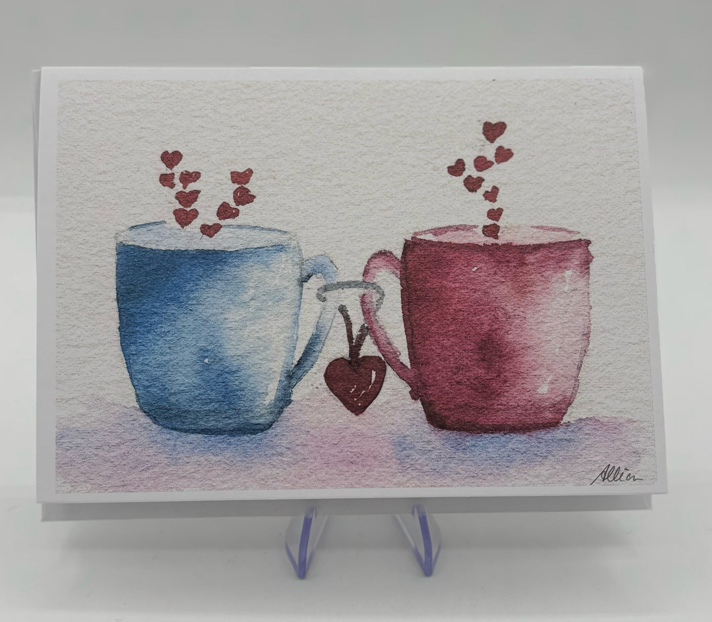 Twined Mugs Valentine's Card