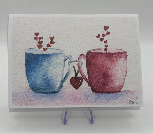 Twined Mugs Valentine's Card