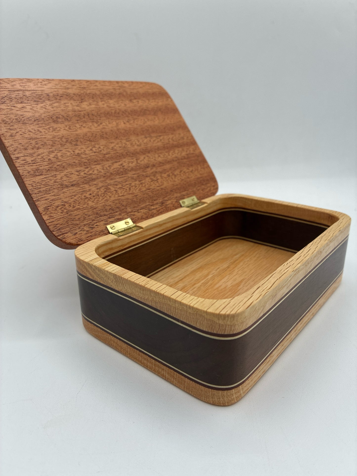 Mahogany and Inlay Wooden Box