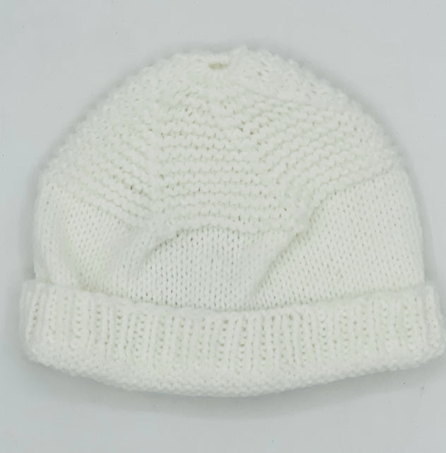 Infant White Acrylic Beanie