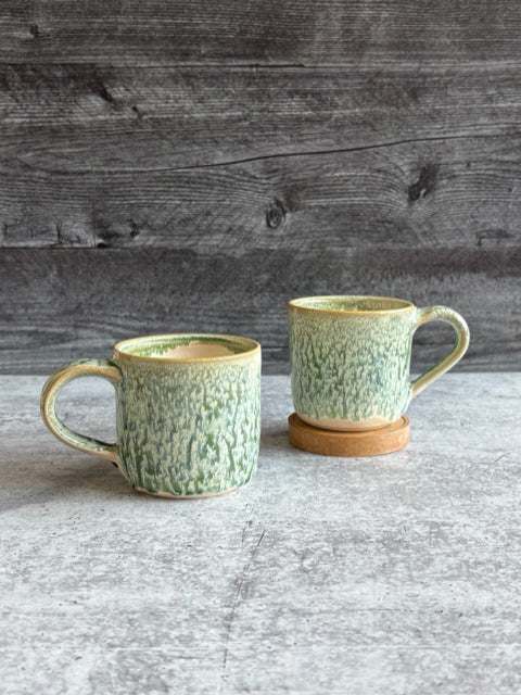 Pearl & Green Glazed Mug