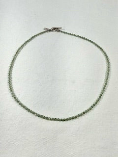 Green Apatite &  Hill Tribe Silver Necklace