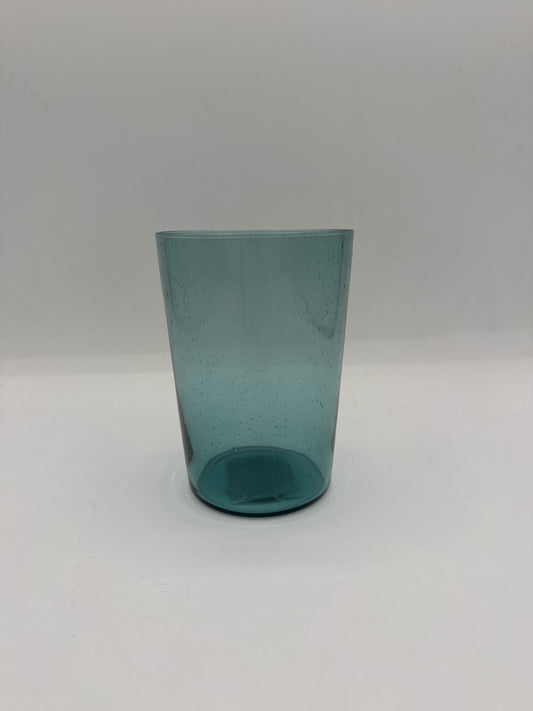 Handblown Glass Tumbler in Mineral Blue