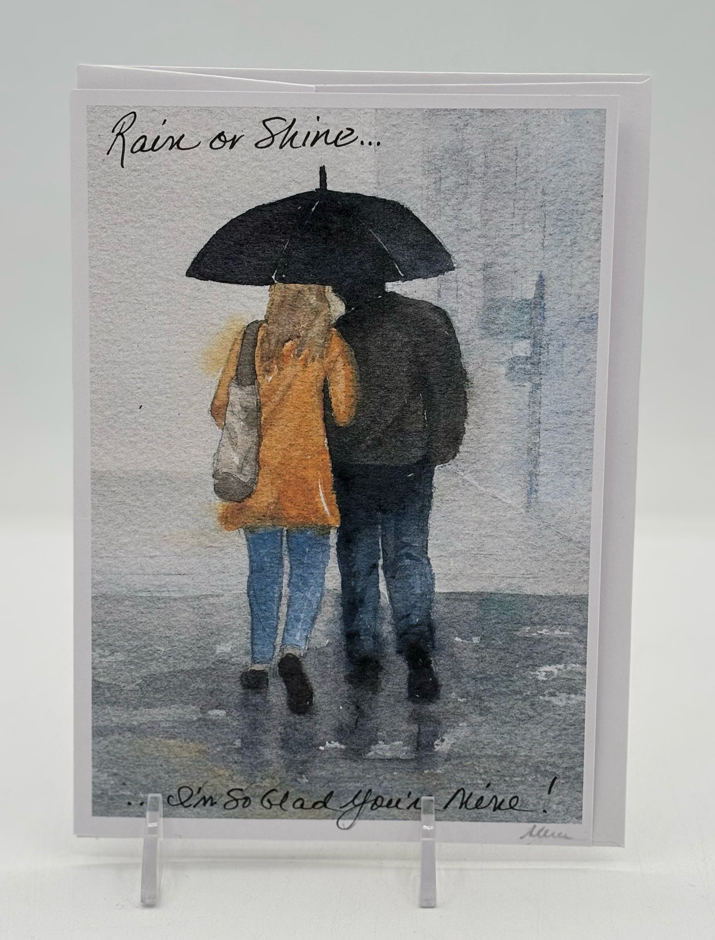 Rainy Day Couple Card