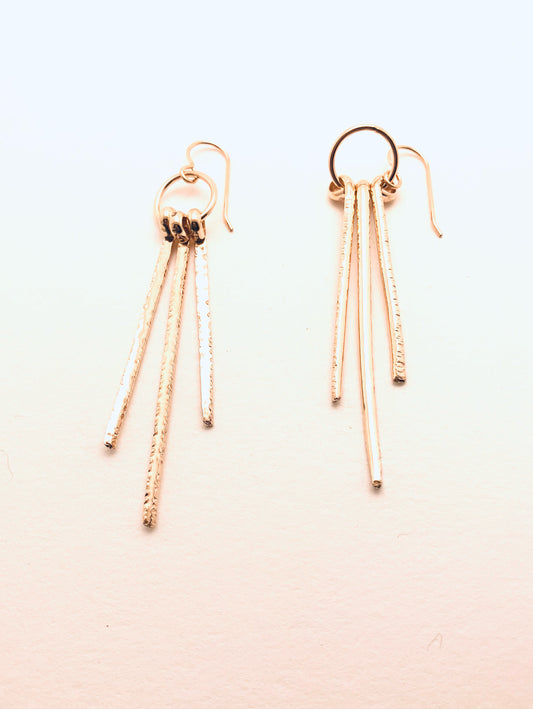 Large 3 Spike Dangle Earrings