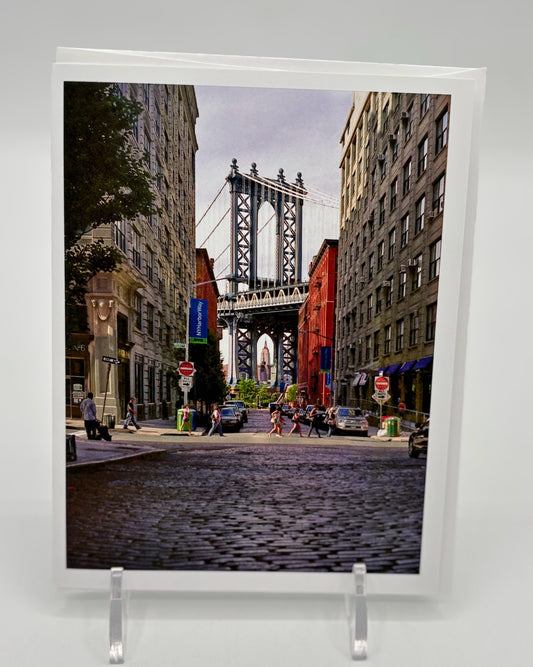 Washington Street view of Manhattan Bridge Card