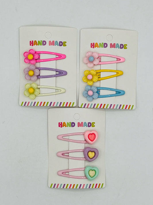 Summer Flower Enamel Barrettes