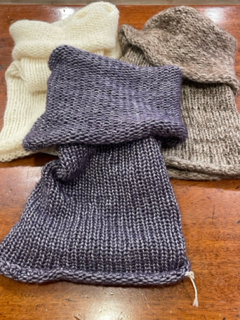 Acrylic Knit Tube Cowls/Scarves