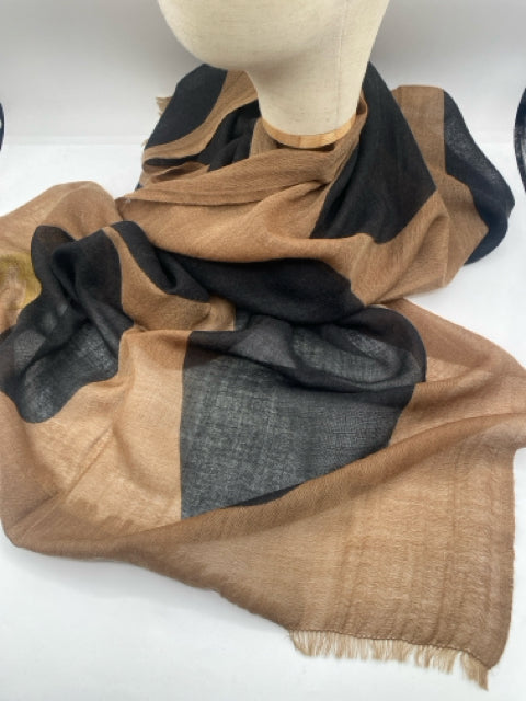 Black & Chocolate Dream Wool Scarf