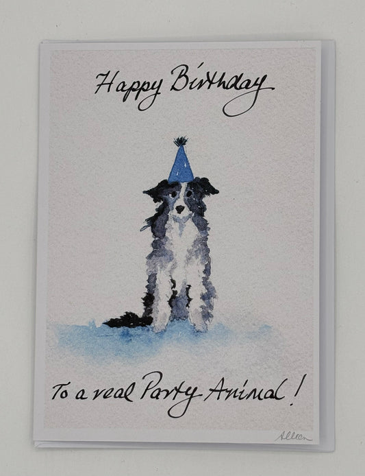 Birthday Party Animal Dog Card