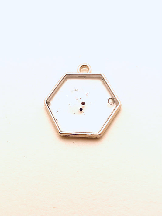 Small Resin Pendant, Hexagon