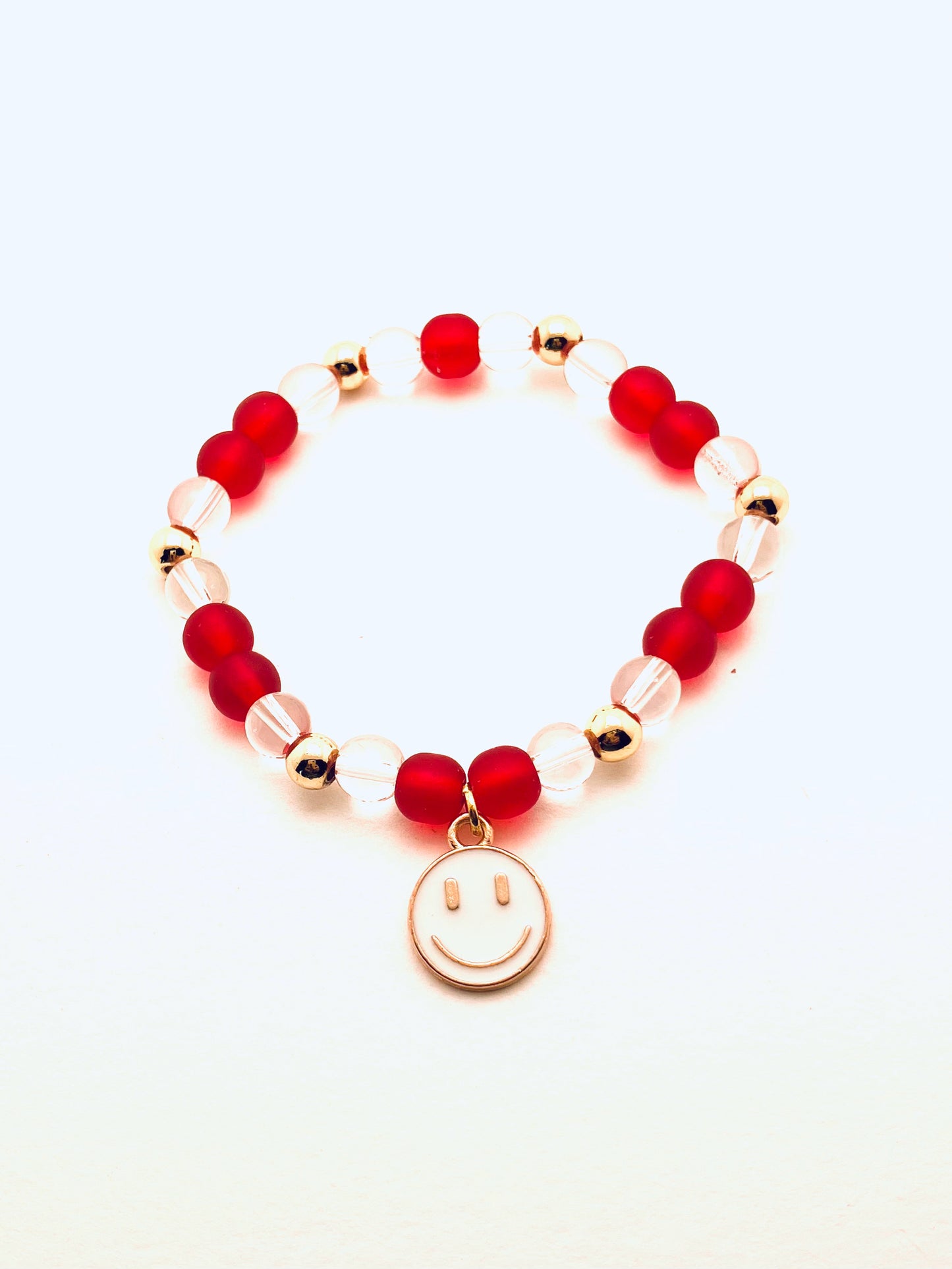 Red Smiley Face Bracelets, Kids