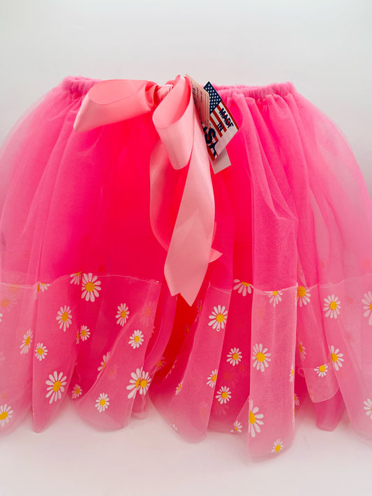 13" Daisy Trim Pink Tutu