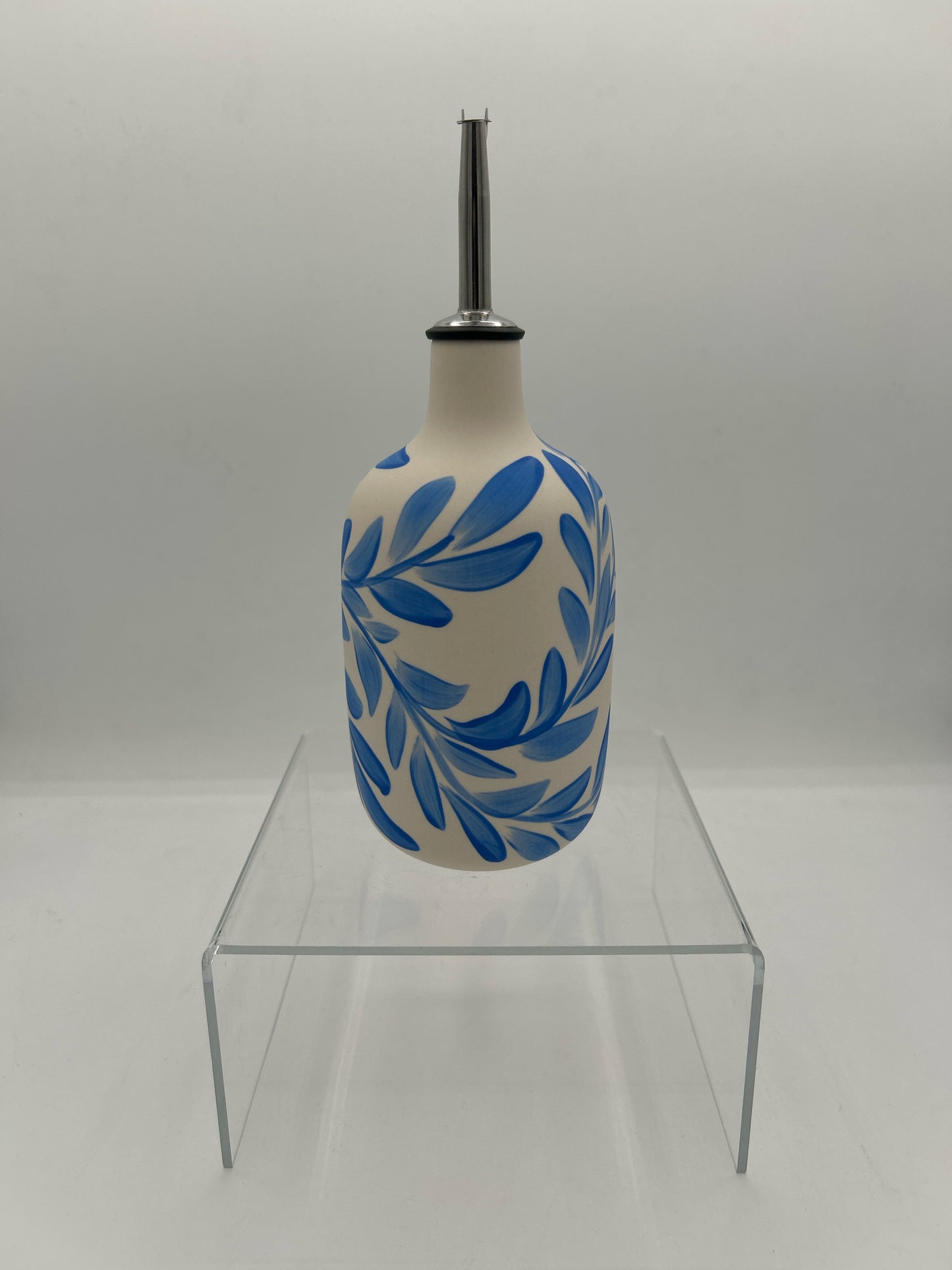 Cobalt Willow Short Olive Oil Cruet