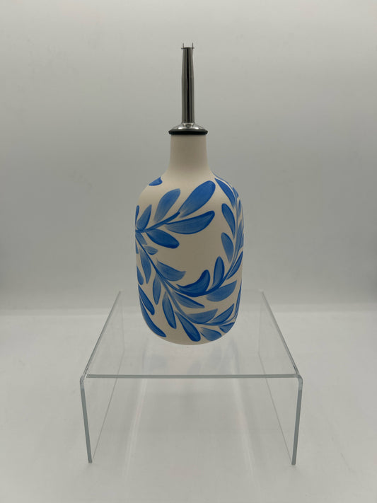 Cobalt Willow Short Olive Oil Cruet