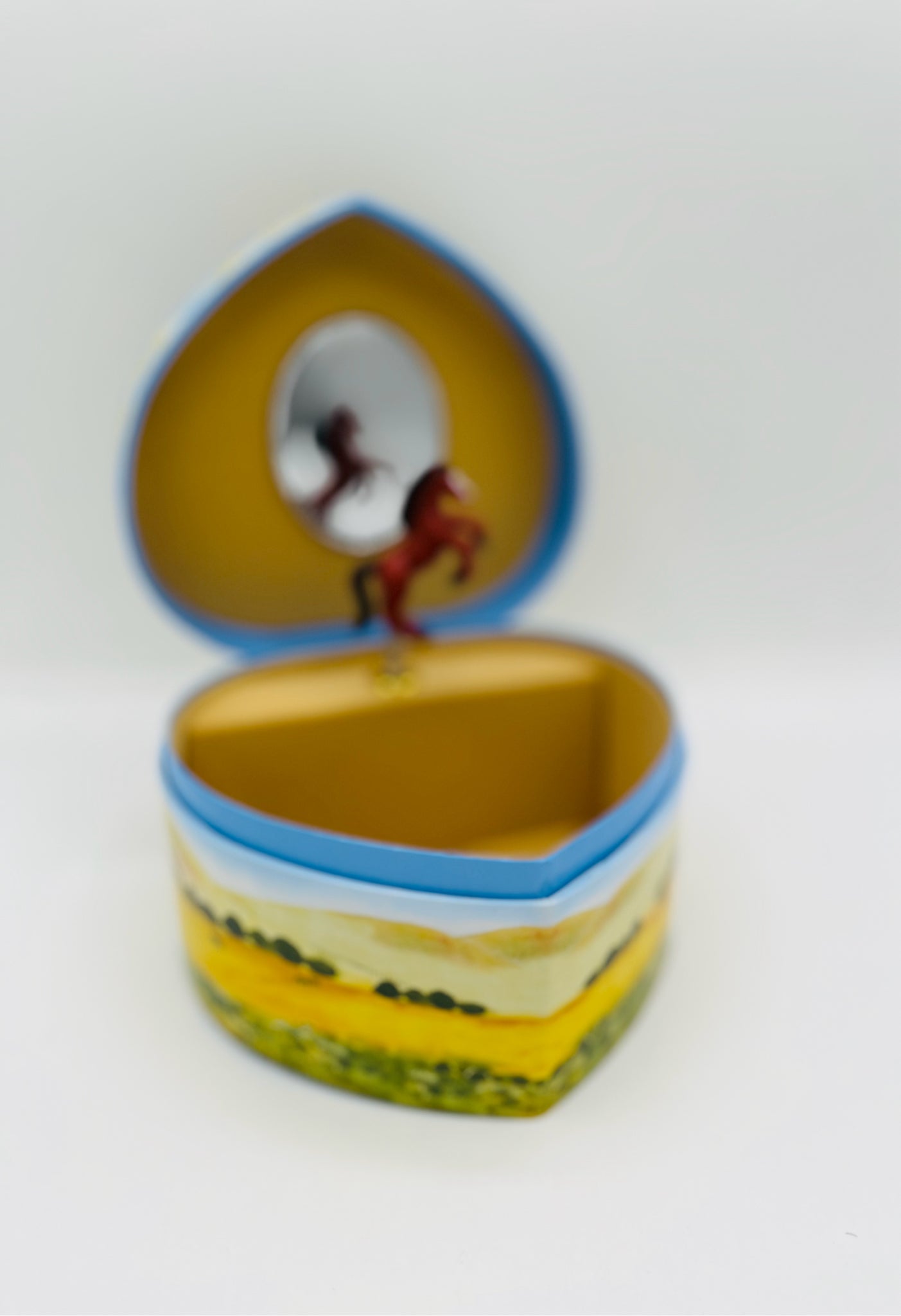 Love of Horses Heart Shaped Music Box