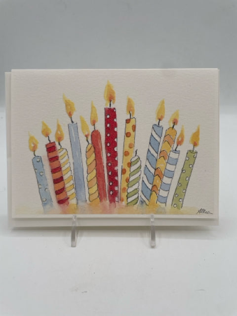 Pattern Candles Birthday Card