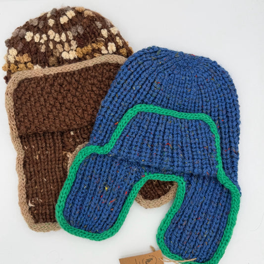 Adult M/L Wool Earflat Hat