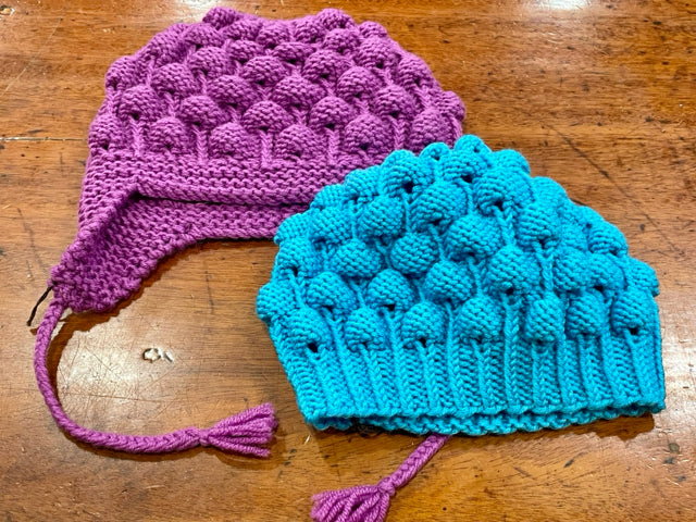 Child Small Superfine Merino Acorn Bobble Knit Hat