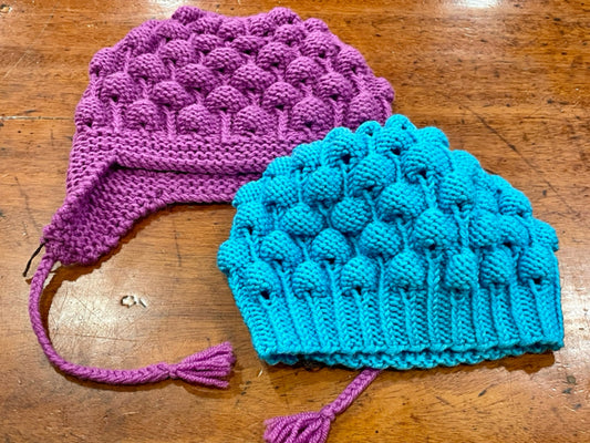 Child Small Superfine Merino Acorn Bobble Knit Hat