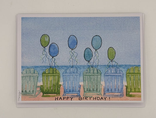 Birthday Beach Chairs Card