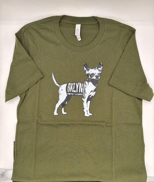 Brooklyn Dog T-shirt Green Size S