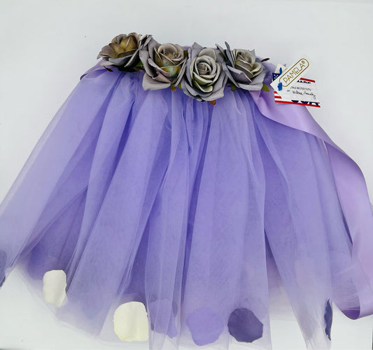 13" Petal Belted Tutu in Heavenly Wisteria