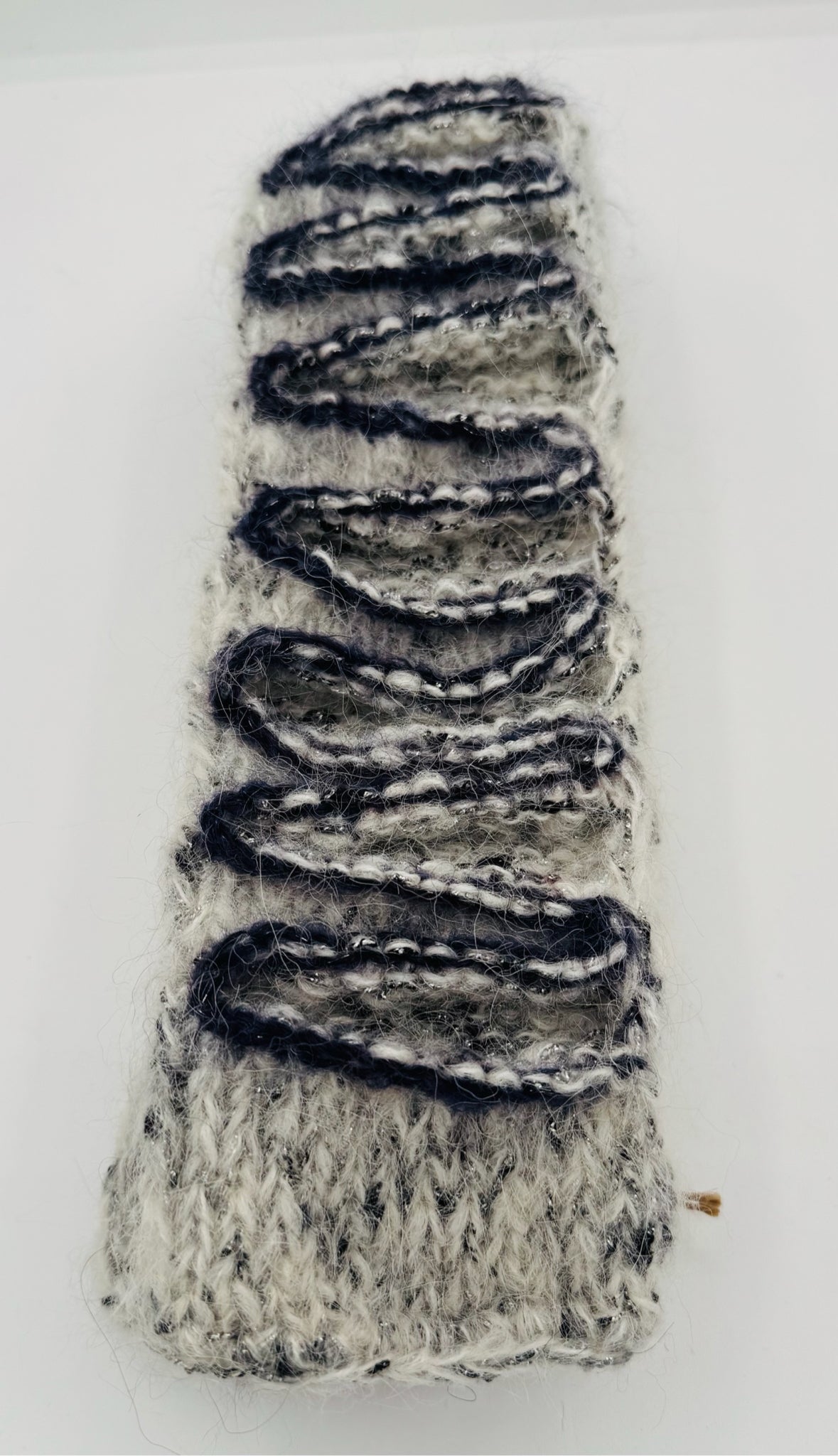 Mohair Knit Scarf with Slits