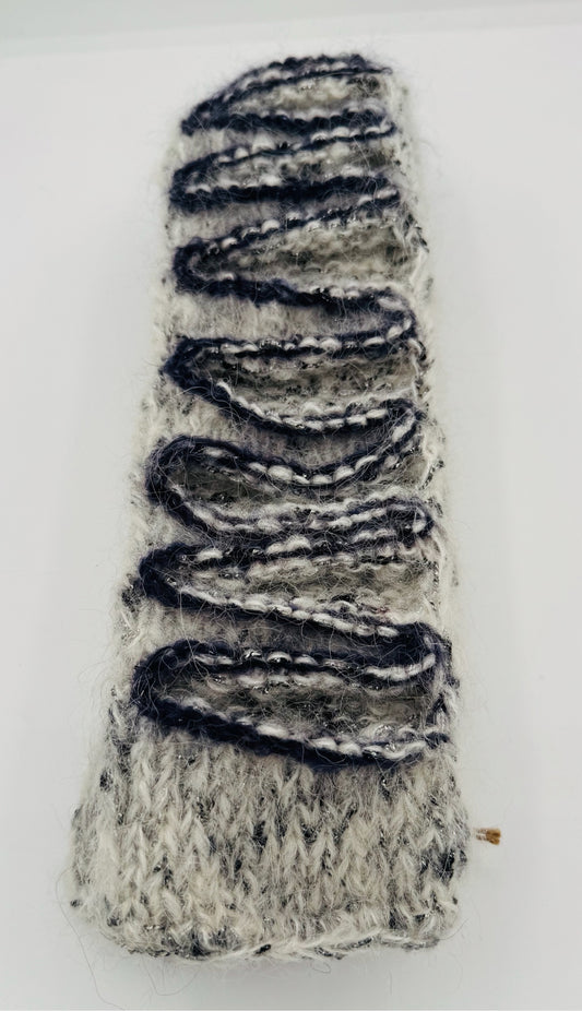 Mohair Knit Scarf with Slits
