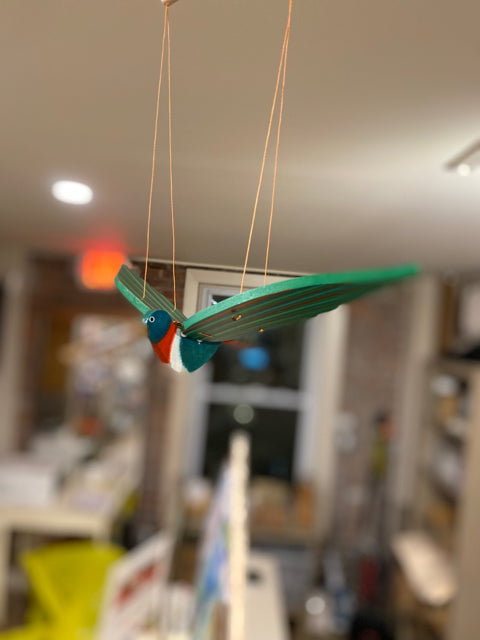 Green Hummingbird Mobile