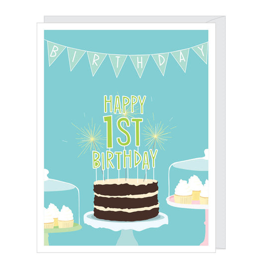 Happy 1st Birthday Card (Boy)