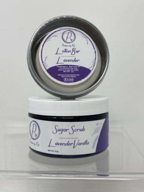 Lavender Sugar Scrub and Lotion Bar Set