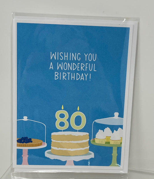 Happy 80th Birthday Card