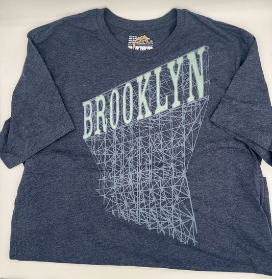 Adult L Heather Blue Brooklyn Scaffold T-shirt