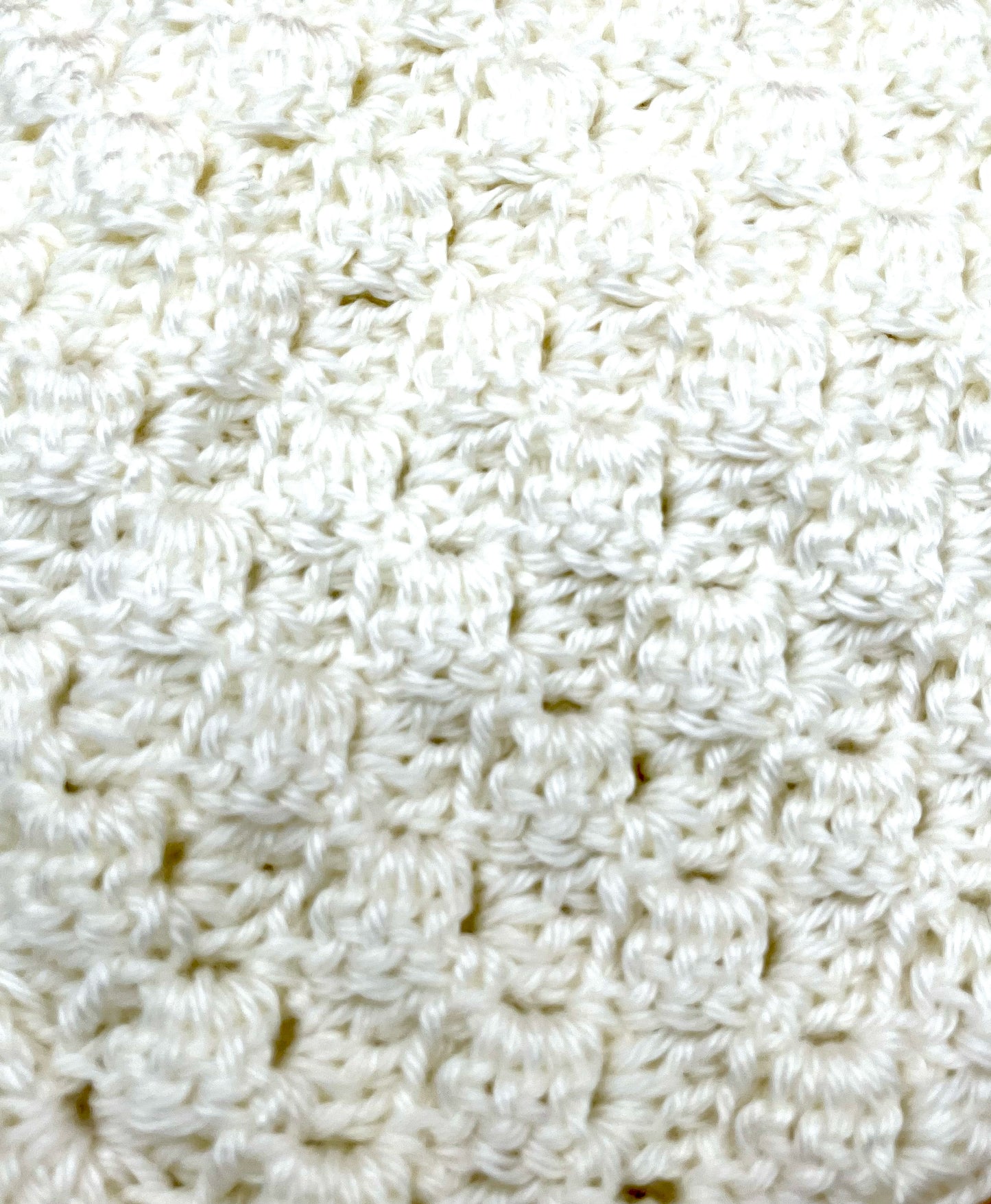 White Acrylic Crochet Stroller Blanket