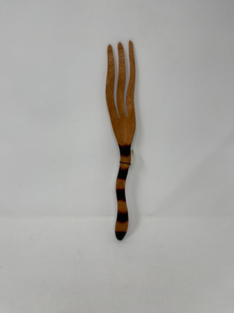 Cat Tail Cherrywood Spaghetti Fork
