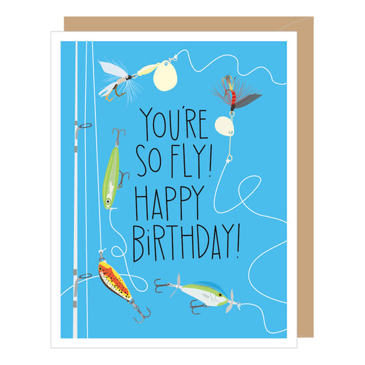 Fly Fishing Birthday Card