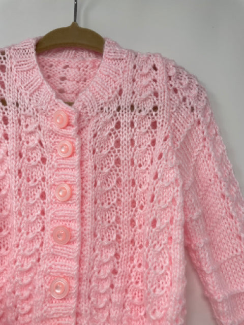 18-24 M Pink Acrylic Cardigan