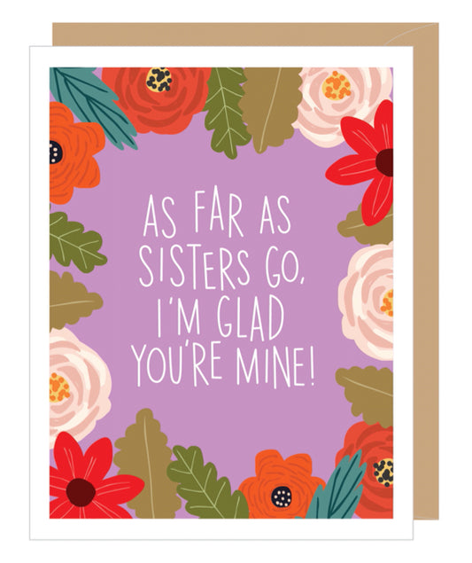 Floral Sisters Birthday Card