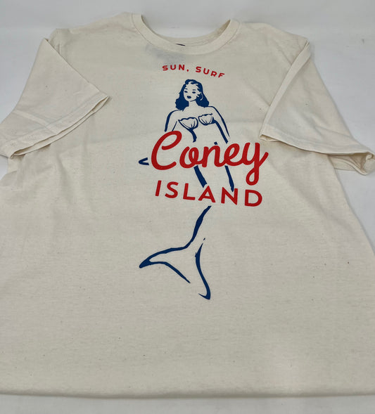White Coney Island Surfer Mermaid Adult L
